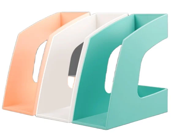 New Design File Column Desktop Office Supplies File Management Storage Student Bookshelf Plastic File Box