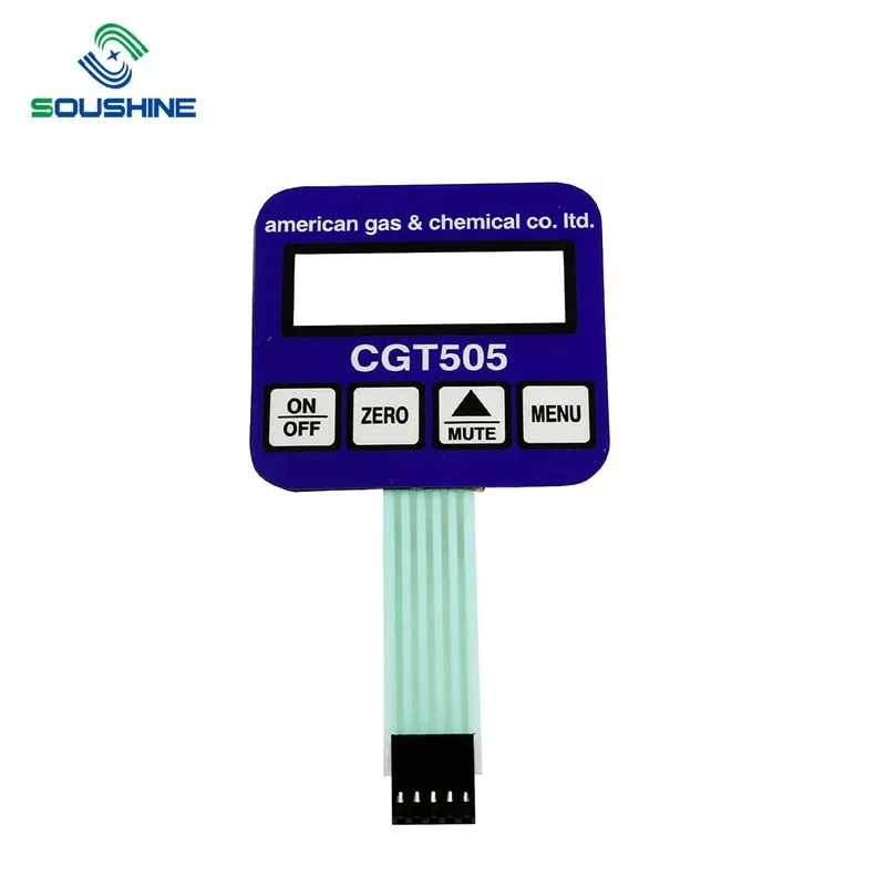 1x4 4 key matrix custom made membrane switch keypad keyboard