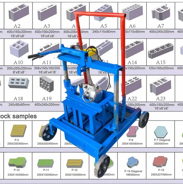 Block Brick Maker Machine Manual Press Brick Making Machine Concrete Cement Hollow Brick Block Making Machine