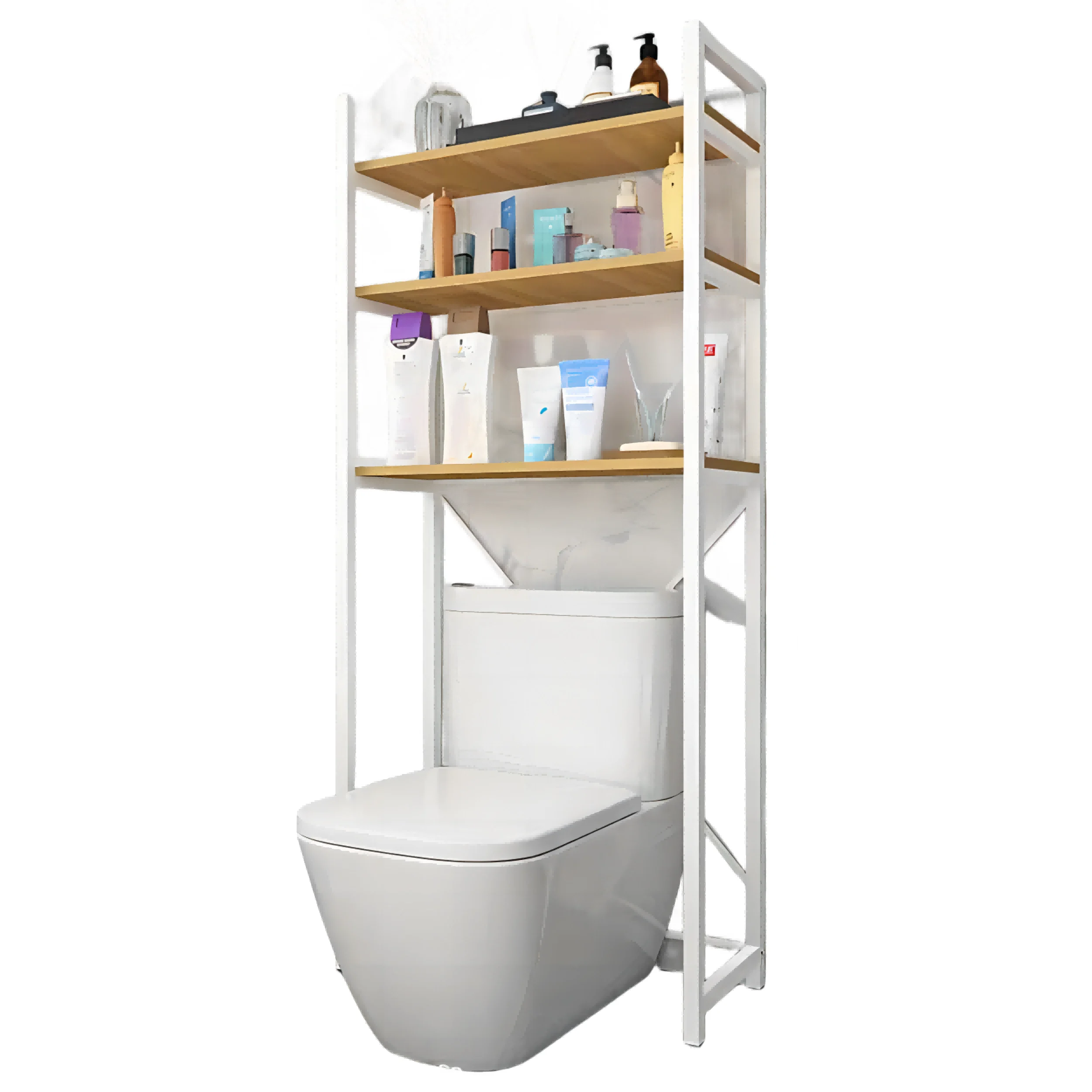 Cleaning Items Storage Rack Towels Holder Shelf Above Toilet Rack Above Washing Machine