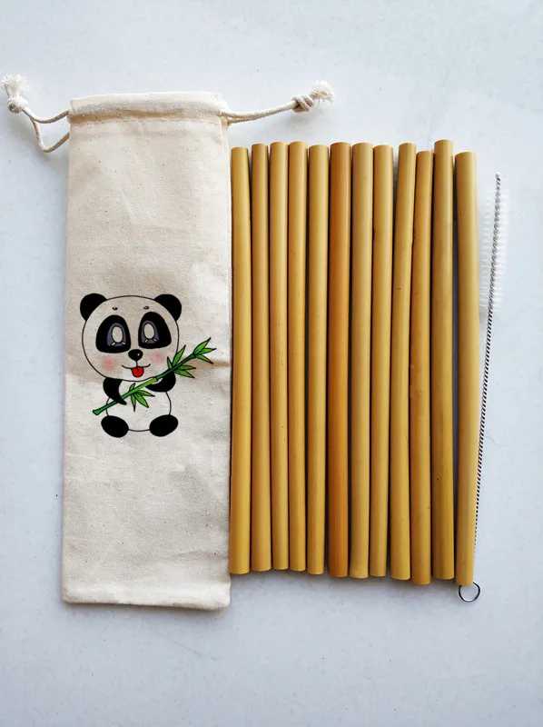 2022 amazon best seller reusable wholesale bamboo drinking straws with customized logo,bamboo straw logo