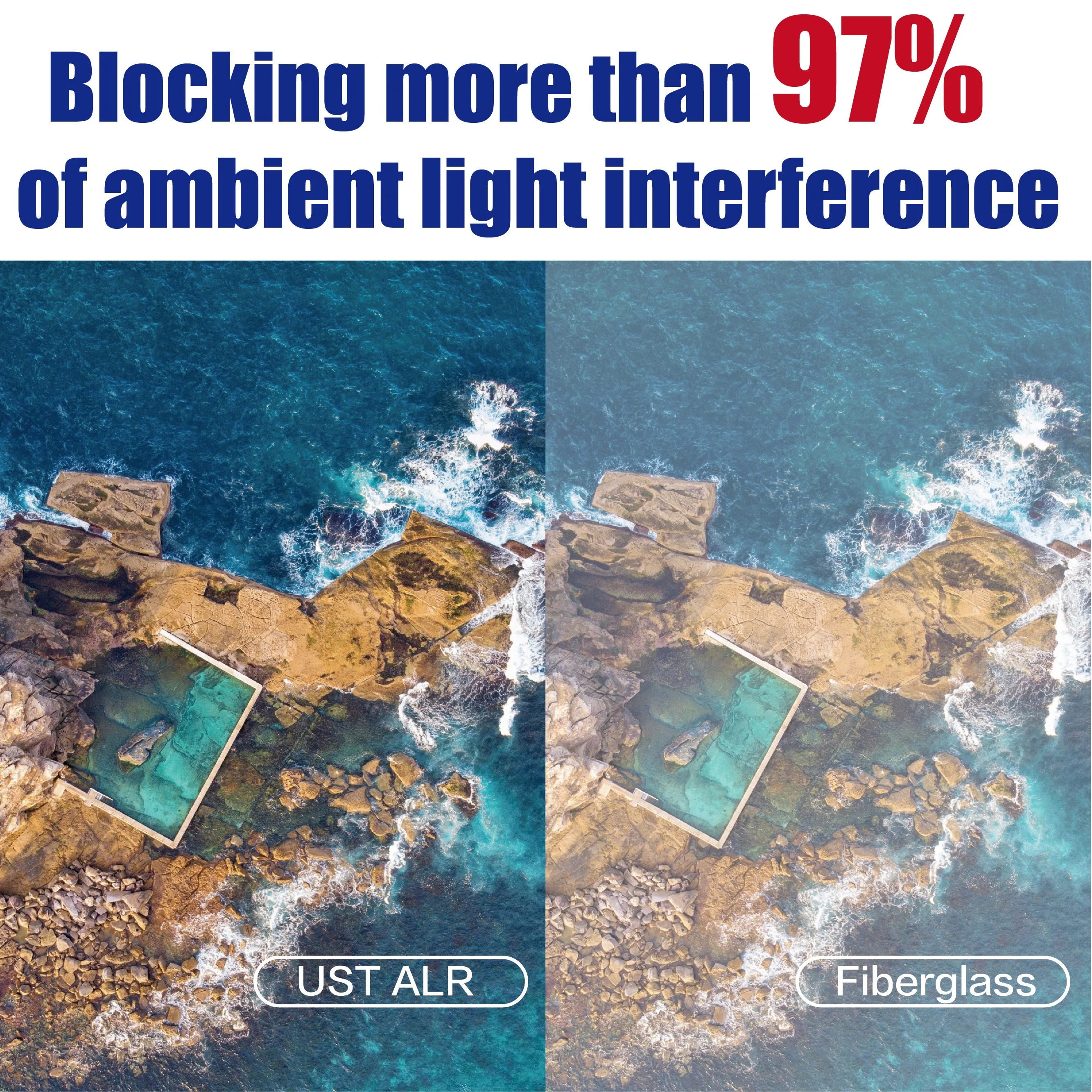 Vividstorm PRO 72 дюйма самовосходящая кино моторизованный экран напольное ограждение для UST ALR лазерный ТВ Проектор моторизованный 4K HD видео