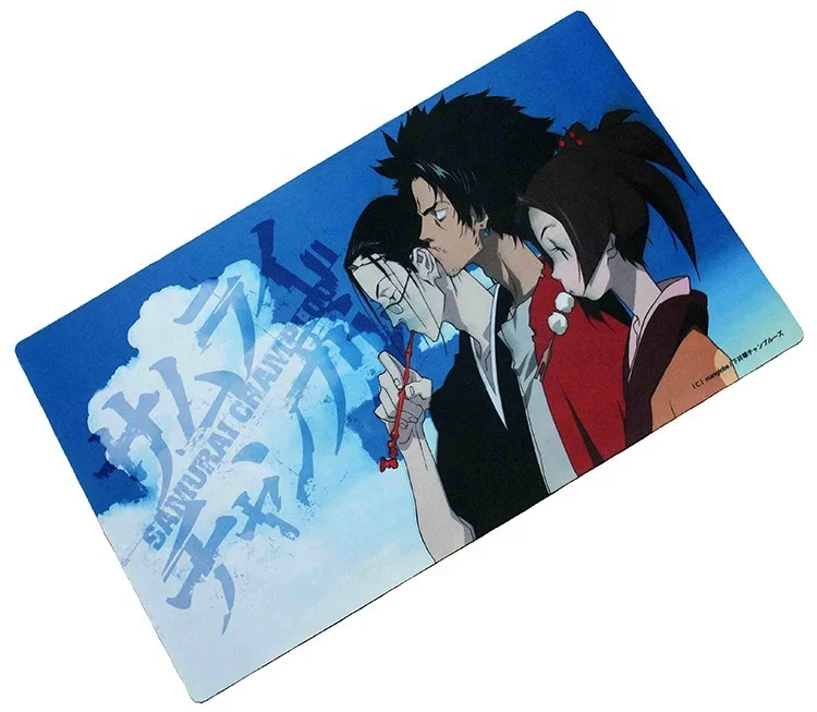 custom printing non slip soft smooth fabric top OEM printing rubber desk pad working mat change mat