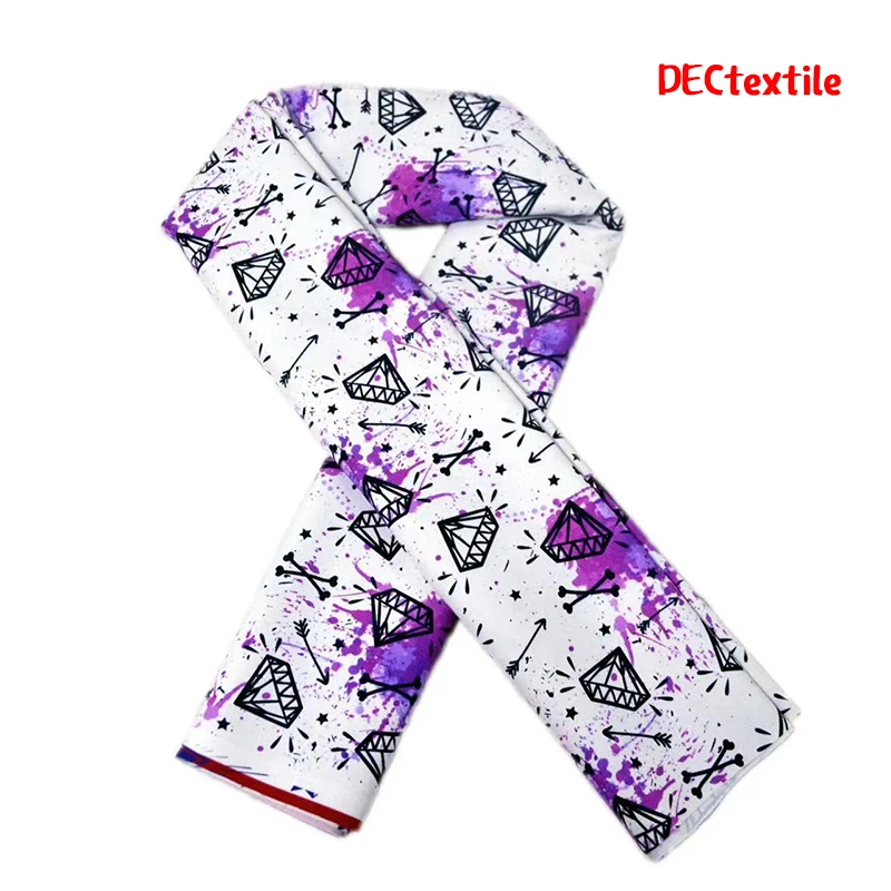 No MOQ custom design printed 95%cotton 5%spandex stretch soft jersey fabric for hometextile baby clothes