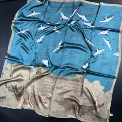 China manufacturer women soft silk scarf handbag decoration Women Scarf Silk