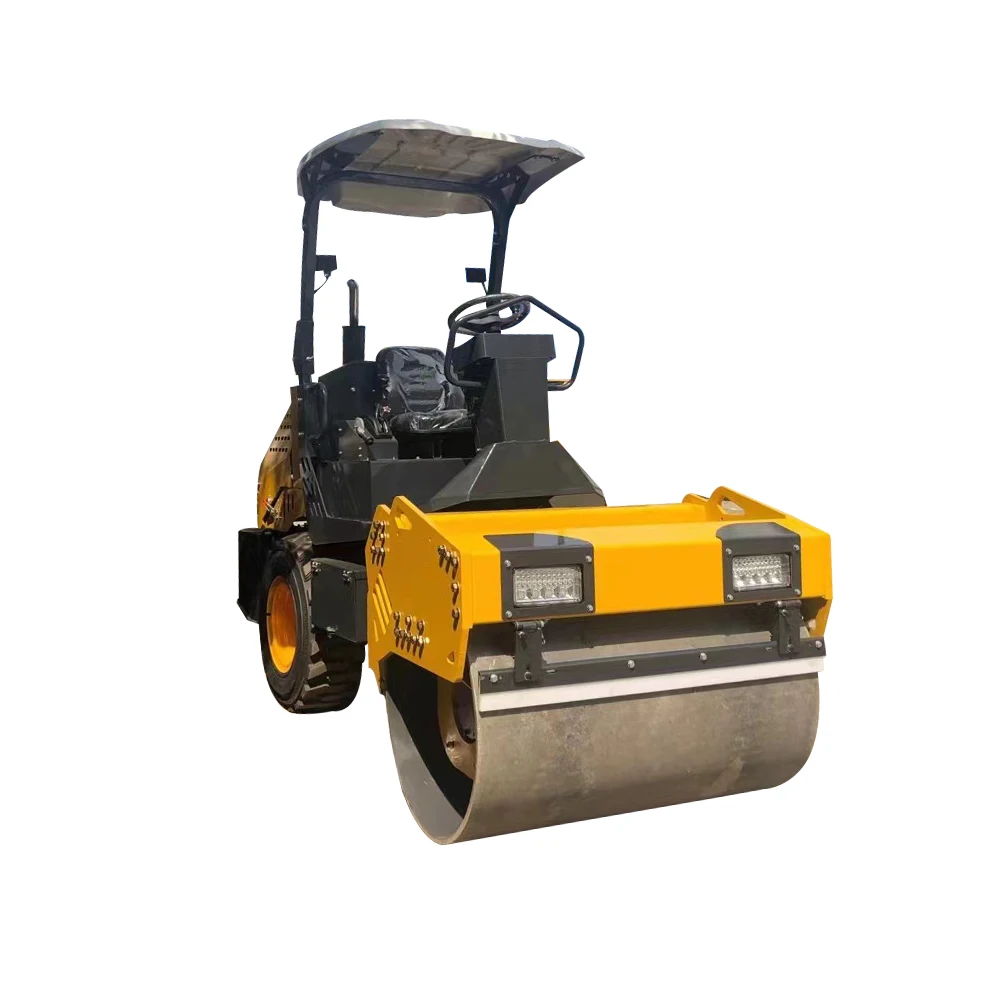 good quality light construction double-drum compactor 3 ton hydraulic pump vibratory road roller