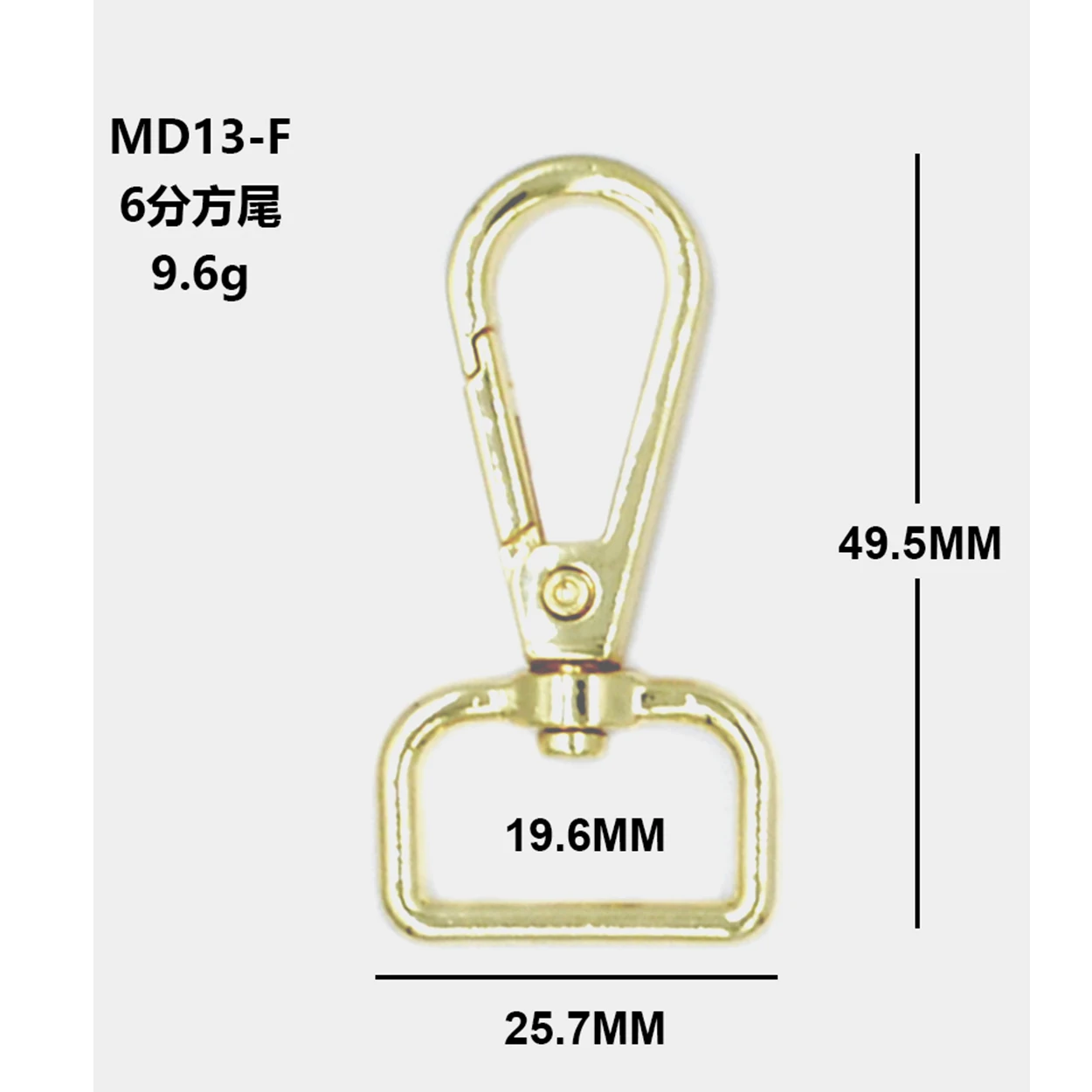 2024 High Quality Swivel Clasps Lanyard Snap Hook Brass Lobster Claw Clasp For Leather Purse Bag