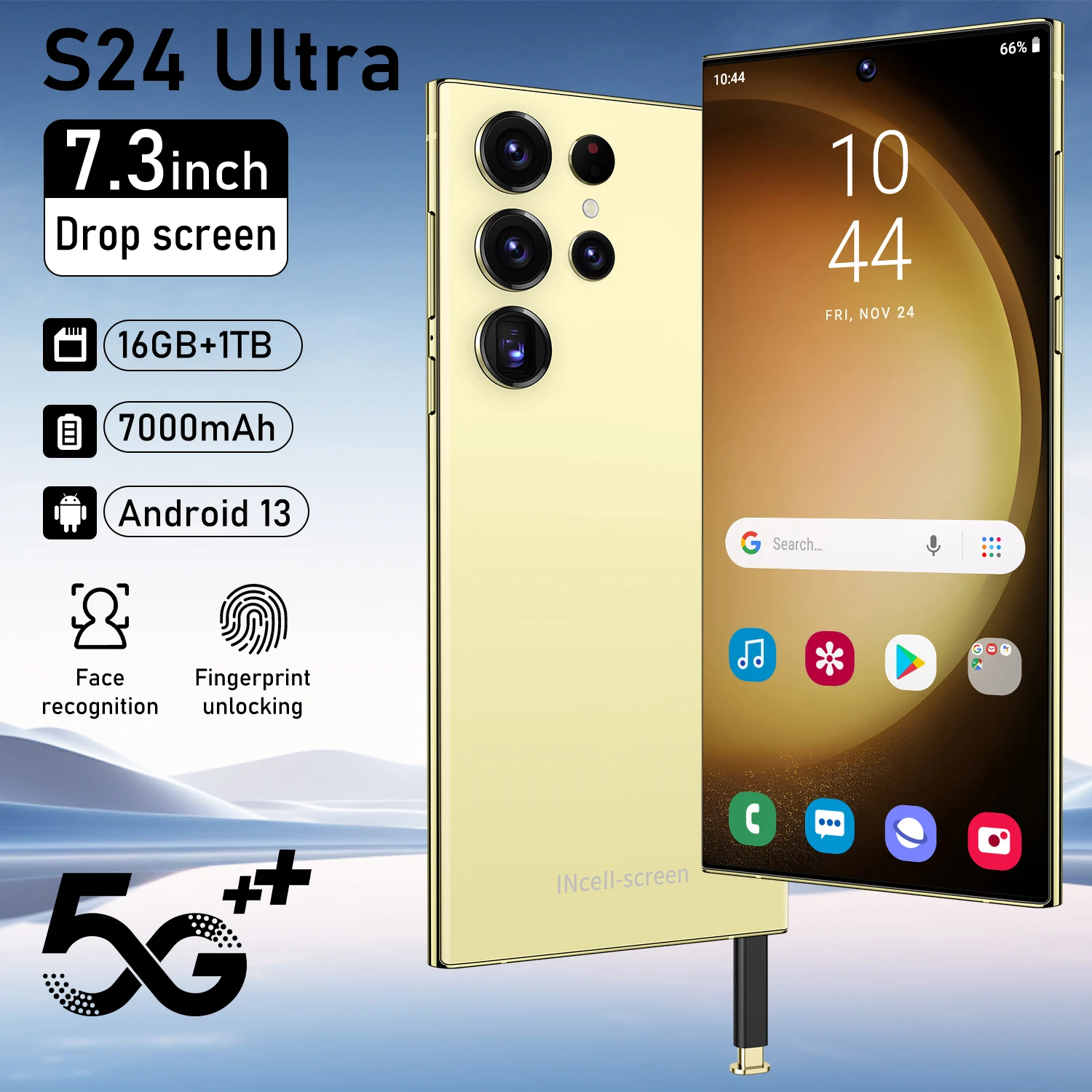 S24 Ultra beauty camera best selling factory price version gaming mobile phone new original 3g 4g 5g smartphone