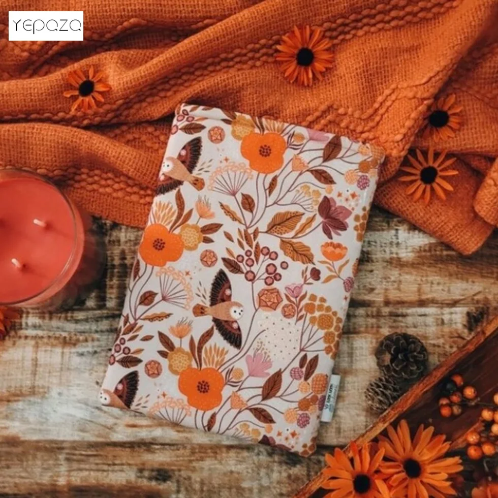 Premium quality soft custom design sublimation print reusable padded book sleeves protectors with outside pockets for pen