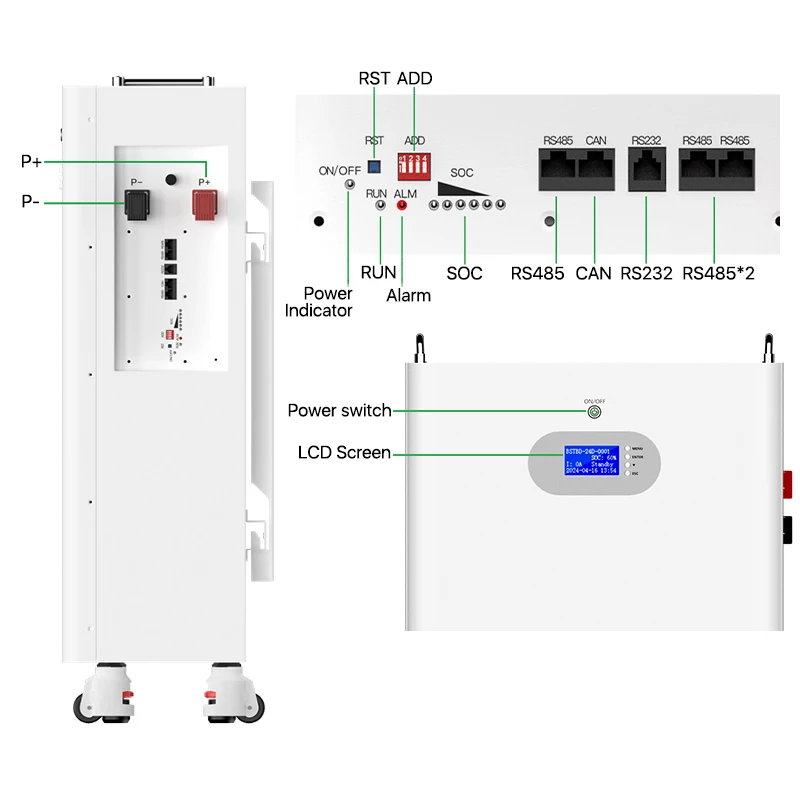 Basen Lifepo4 Battery 48v 51.2V 230Ah 300Ah 5KWh 10KWh 14.3KWh 15.3KWh Lithium Ion Batteries Backup Power or Solar Power System