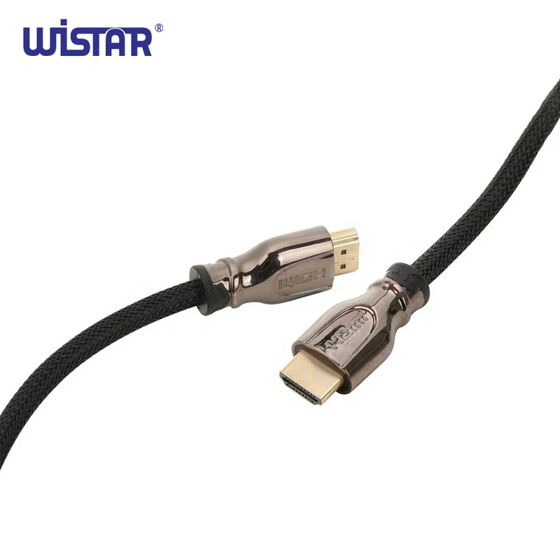WISTAR HDMI Cable 4K Nylon Braided High Speed Gold HDMI Cord 18Gbps 4K 60HZ Ethernet Support Compatible for UHD TV Monitor