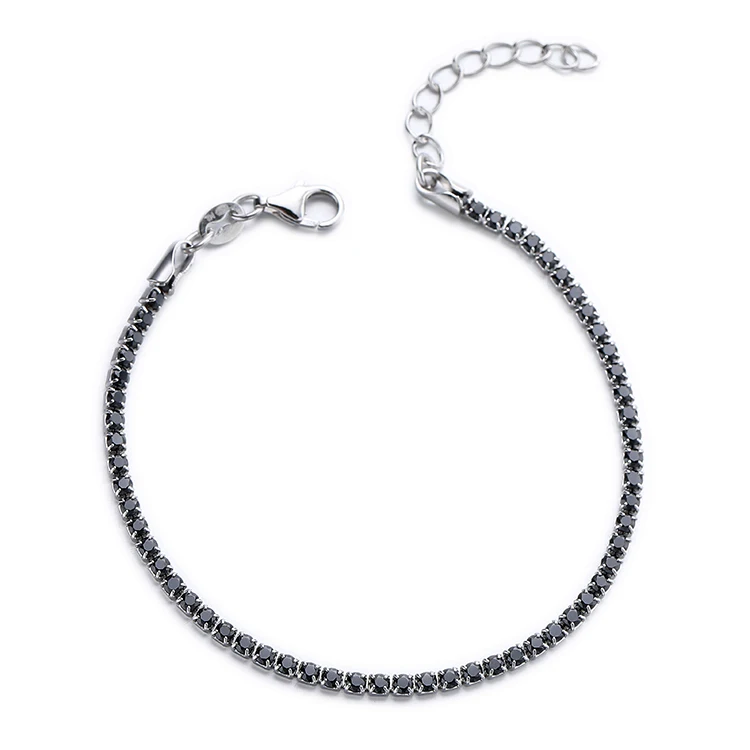Factory Wholesale 925 Sterling Silver Jewelry Silver Plate Cubic Zircon Fashion Jewelry Tennis Bracelet For Women