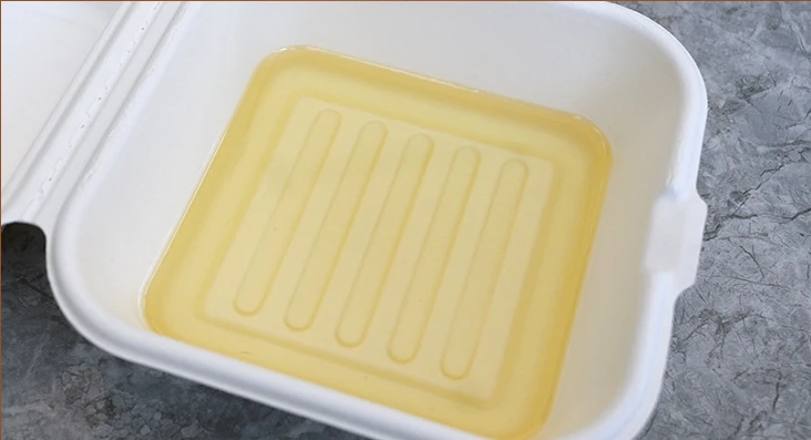 Custom printed disposable paper plates clamshell bagasse sugar cane  packaging bio degradable takeaway food container