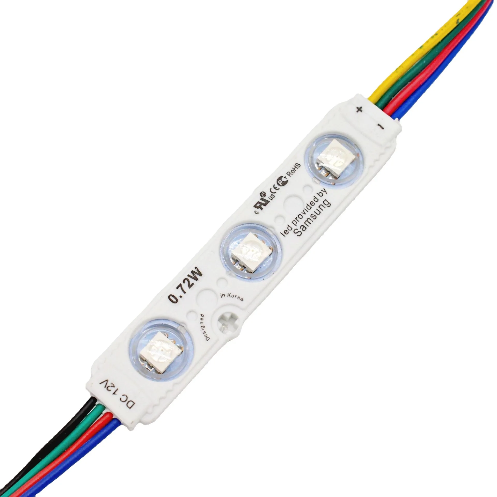 wholesale RGB LED Light Module for Letters Signs SMD 5050 DC12V 3Led/Pcs IP65 Waterproof 7515mm Backlight Injection Led Module