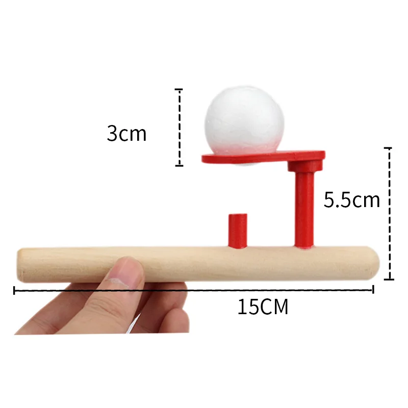 Wholesale wood floating ball game blowing ball toy Classic early education educational wooden blow pipe toy china pipe blow ball