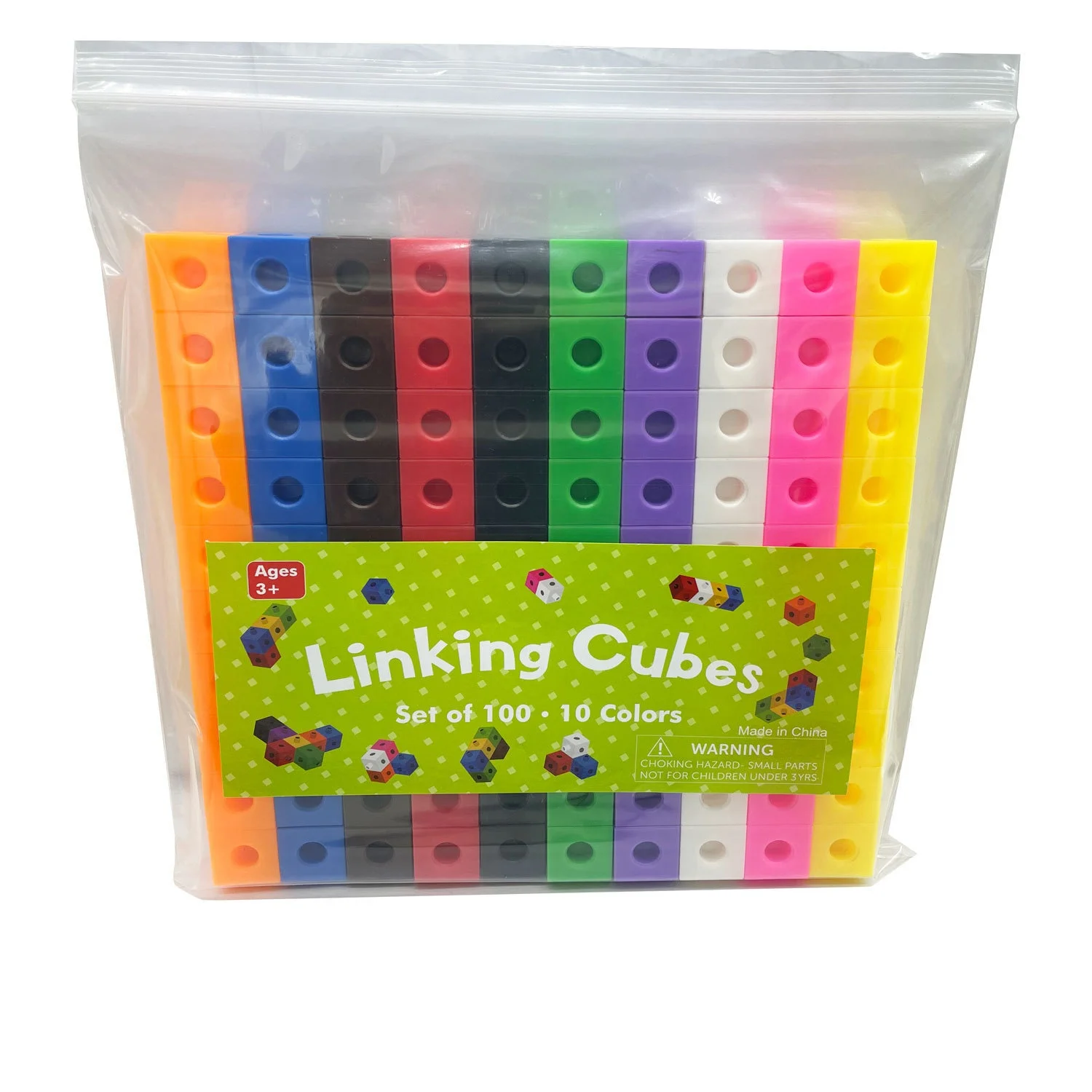 Rainbow Linking Math Cubes Number Blocks Counting Toys Snap Linking Cube Math Counters with Activity Cards Set for Kids Learning