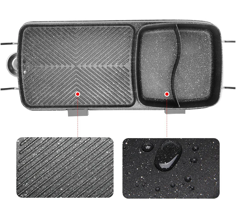 electric griddle with hot pot