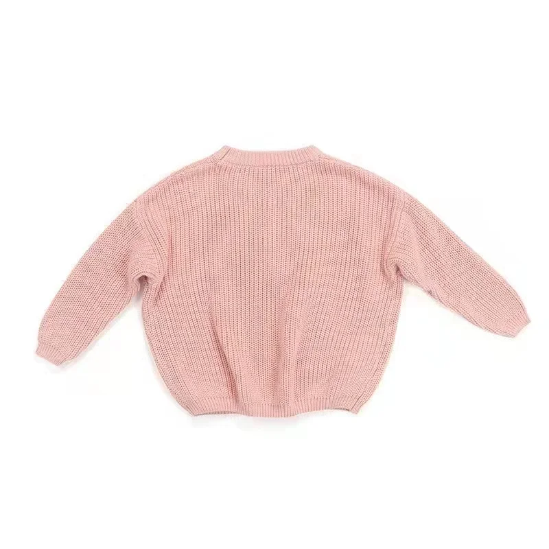 Custom Children Boutique Winter Kids Toddler Girl Oversize Pullover Baby Sweater