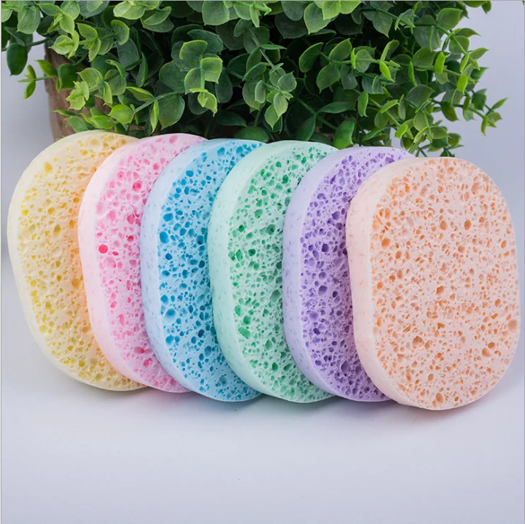 Thickened wood pulp cotton sponge for facial cleansing cellulose absorbent sponge block