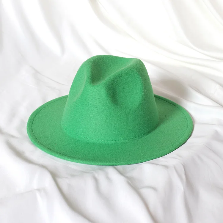 HT-652 Ретро Широкий Стильный Fedora шляпы для женщин оптовая продажа 2022 Модные 100% шерстяного войлока фетровая