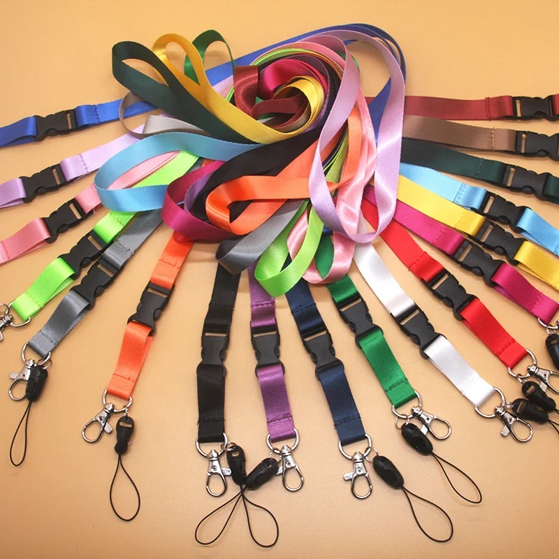 Wholesale Promotional Custom Nylon Lanyards with Logo Neck Strap Phone Lanyard with ID Card Holder Sublimation Polyester Lanyard
