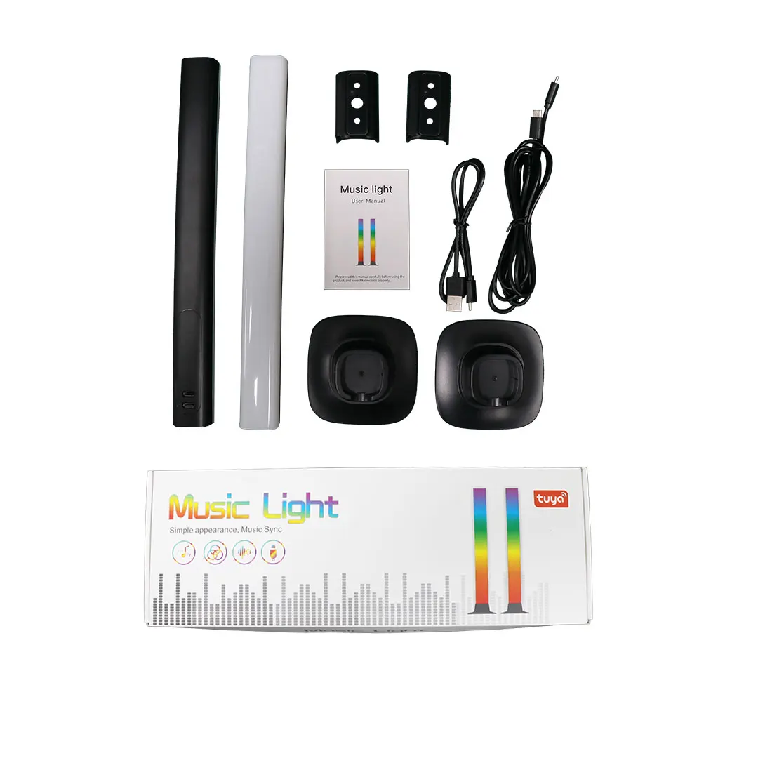 Kingunion TuYa Music Bar APP Control Smart ambient light led sensor for game or Video RGBIC TV Light Bars ambient light bar