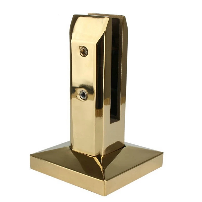 Бескаркасные перила для бассейна забор золотой золотистый из нержавеющей стали латунные стеклянные встраивания