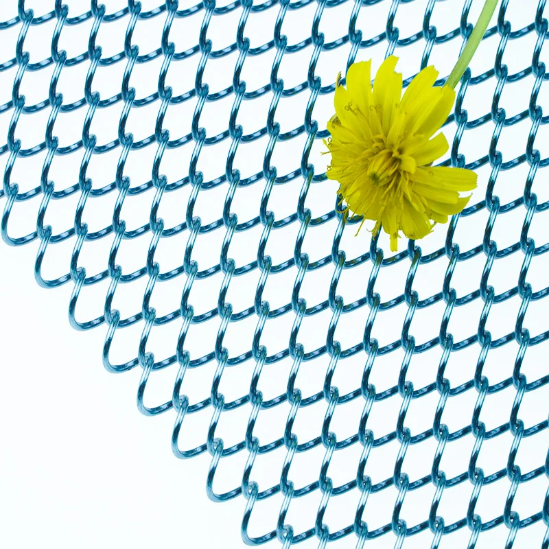 Metal coil drapery decorative mesh chain mail curtain aluminum metal mesh curtain