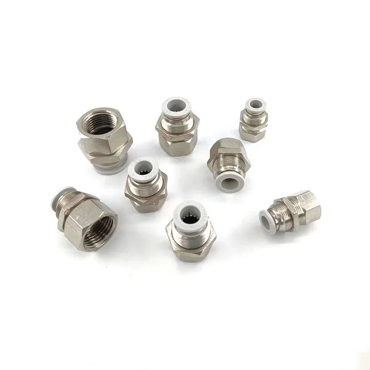PMF10-02   Internal Thread Baffle Straight-Through Quick Connector 4 6 8 10 12mm One Touch Quick Air Hose Fitting Pneumatic