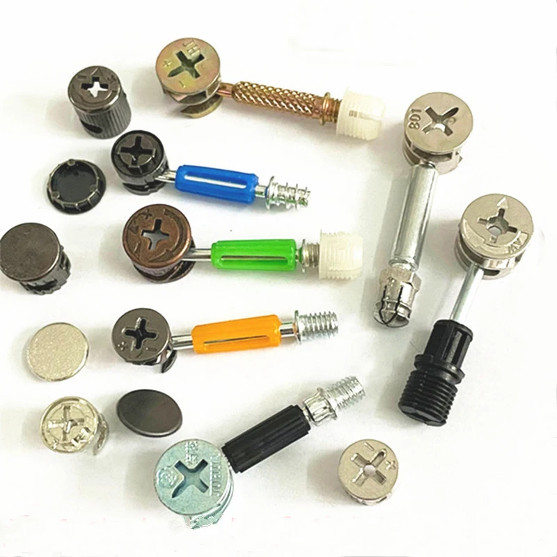 BOKE Cam Bolt Mini fix Cam Connector Set Zinc Alloy Steel Plastic Furniture Plastic Connector