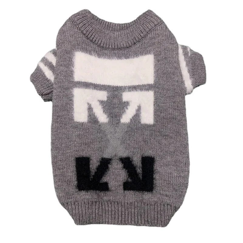 Best selling With OFF Letter Winter Cat Dog designer Pet Clothes luxury Knit Sweater