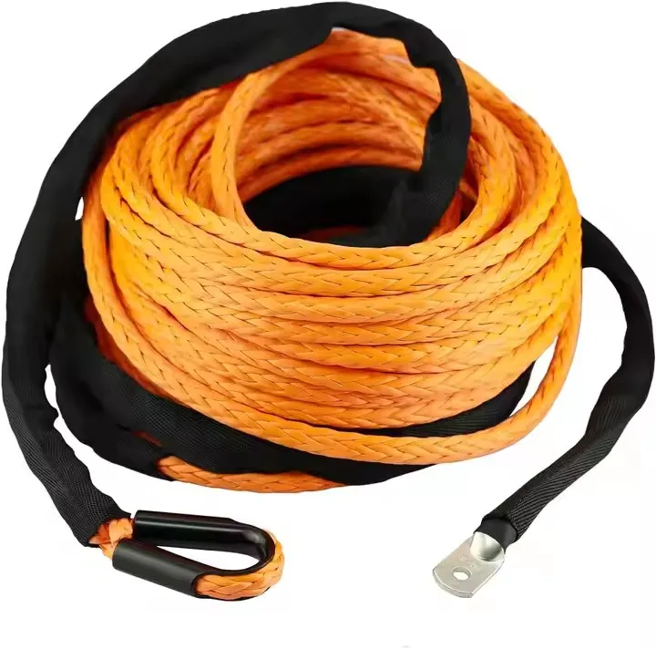 For Sailing SUV ATV Winch Snatch Ring Road Recovery Synthetic Winch Line Cable Rope