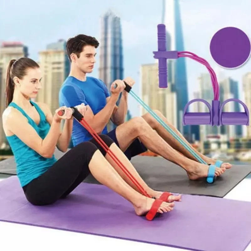 YIWU Sit-ups and fitness equipment home exercise and bodybuilding to reduce the weight of the waist pull rope