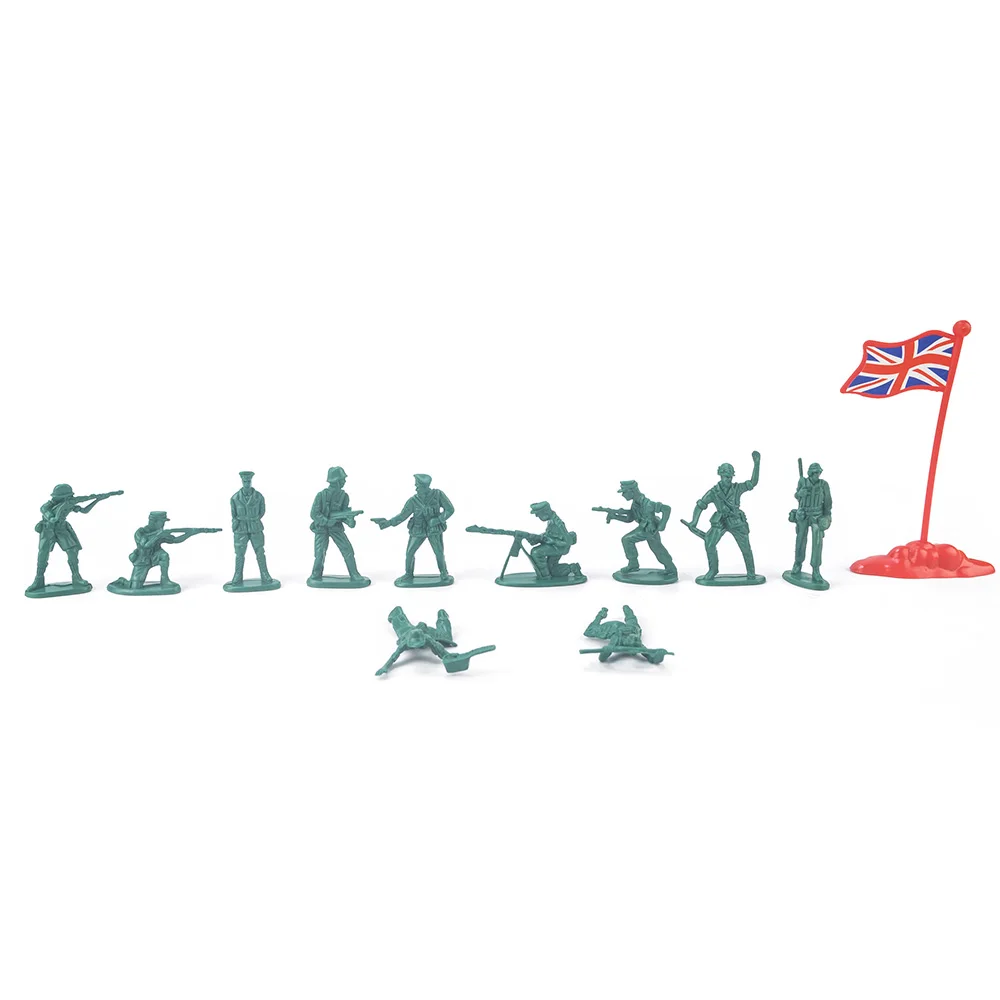 Army Men Action Figures with  200 Toy Soldiers of WWII  Big Bucket of Life-like Military Men in Realistic Poses 4 World War II