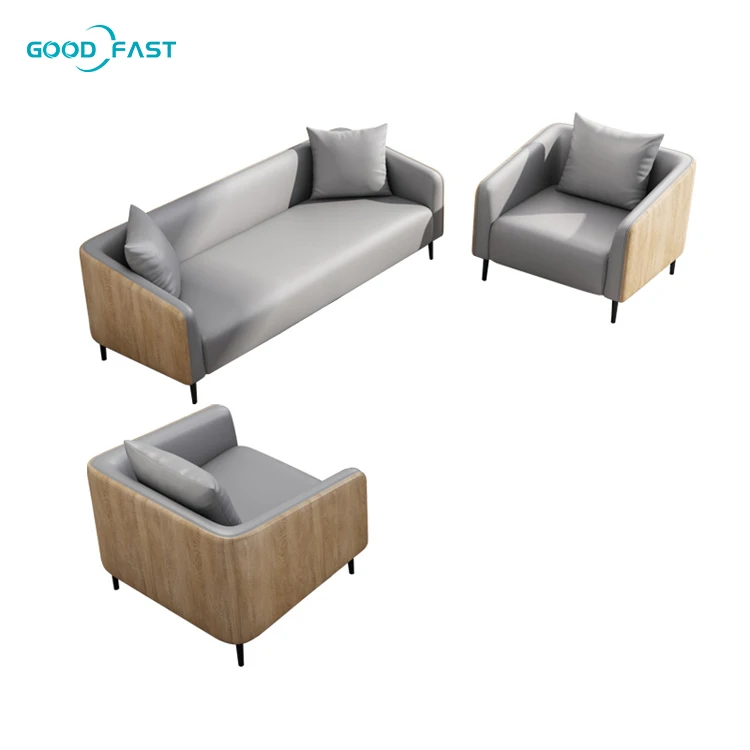 Light Luxury Modern Leather And Fabric Living Room Furniture Cafe Sofas New Italian Style Modern Leather Hotel Sofa