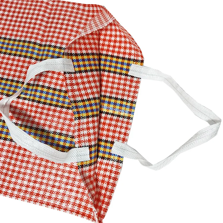 Quality Printing Customized Colorful Stripes Pp Woven Shopping Bags Export To Peru