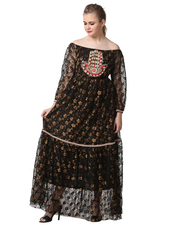 Handmade Indian Vintage Style Women Casual Long Dress