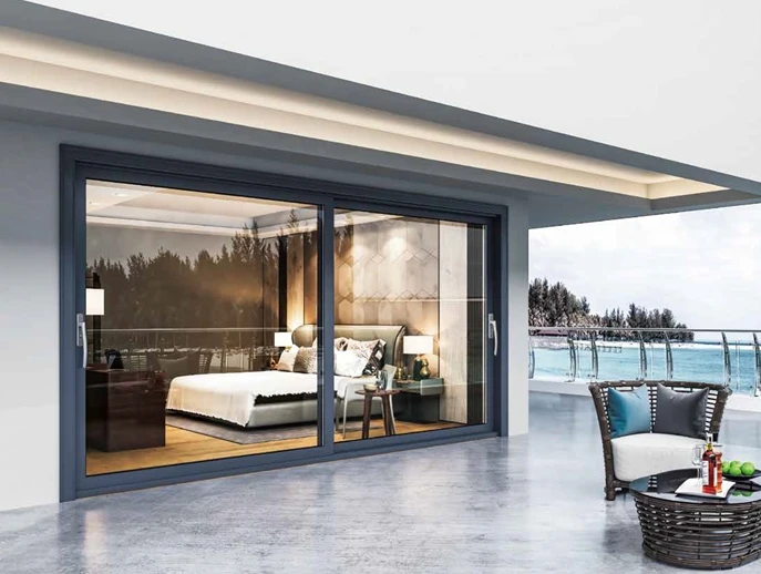 Modern Design Interior or Exterior Glazed Doors Aluminum Front Lift and Slide House Sliding Door