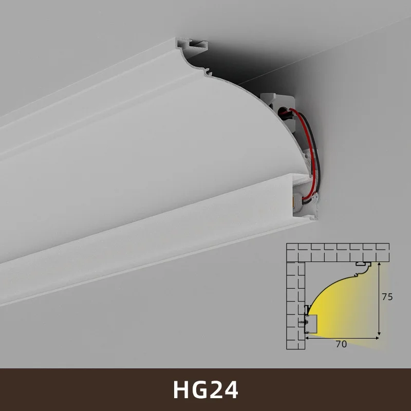 LED Aluminum Profile Kit for LED Strip Light Installation Ceiling wall washing lamp