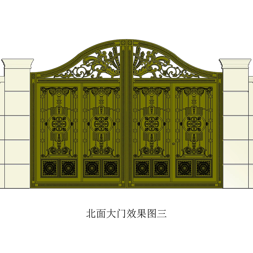 Outdoor cast aluminum gate design aluminum gates driveway for villa