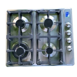 AGA approved 4 burner built in gas and electric hob stainless steel built in gas burner cooker