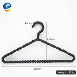 40cm pearl bead plastic adult hanger clothes rack wardrobe hangers slip-resistant pearl hanger