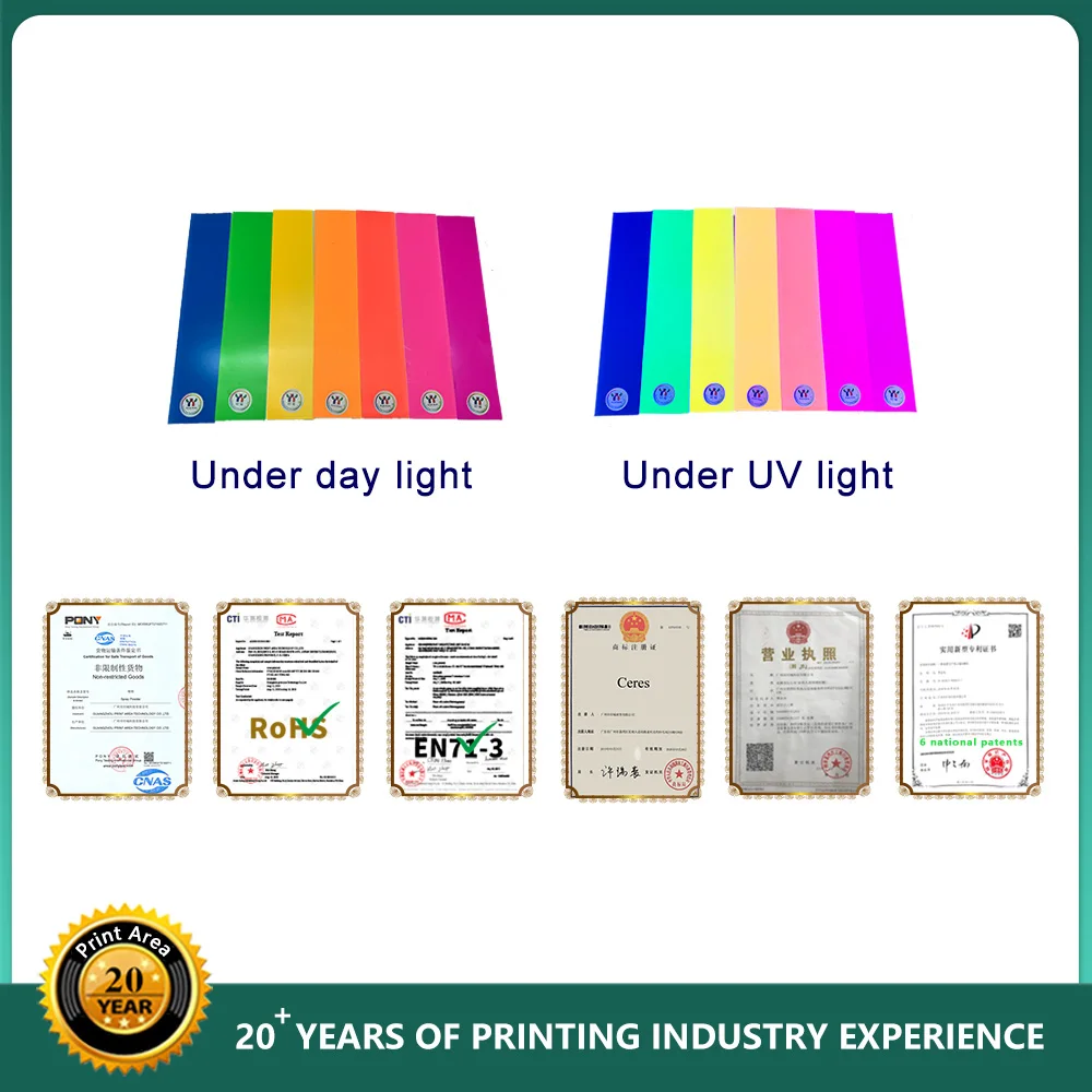 Nature dry  Offset UV Fluorescent printing Ink Pantone 803 Yellow