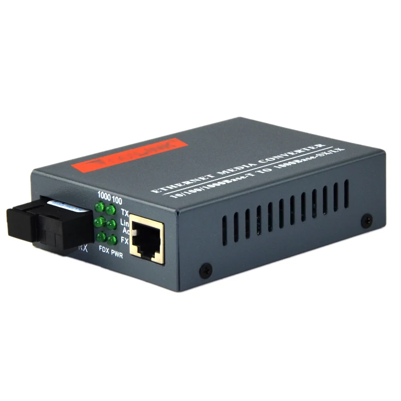 NetLink HTB-GS-03 A/B волокно медиа конвертер 20 км 10/100/1000 Мбит/с SC RJ45 однорежимный порт трансивер