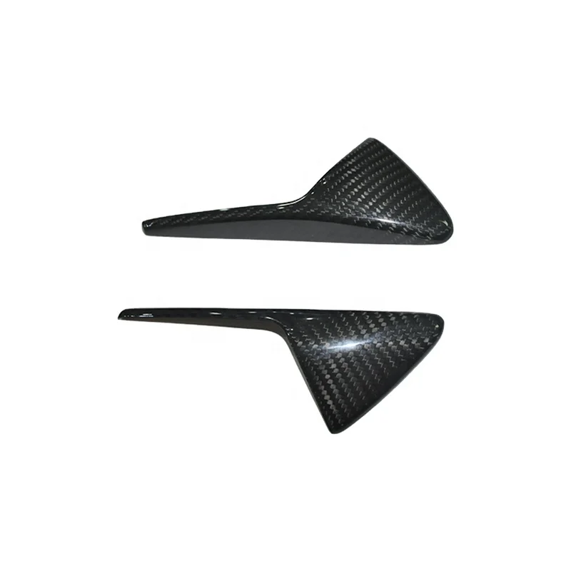 Car Universal Exterior Dry Carbon Fiber 2PCS  Side Air Camera Vent Fender Cover Trim For Tesla Model S/X  2014-2018