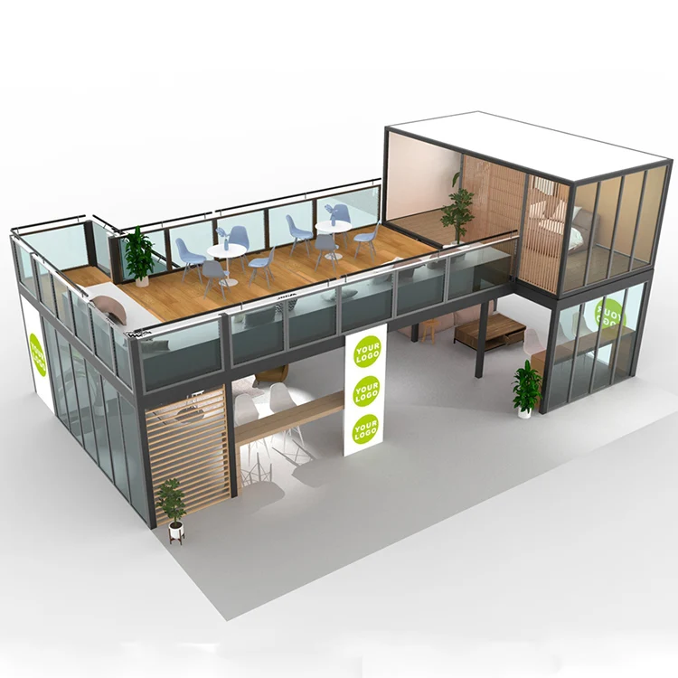 Trade   Show  Two-Storey  BoothStand Floor Easy Cafe 2 With Lounge Booths Two Heavy Duty Fair  Double Deck System Exhibition