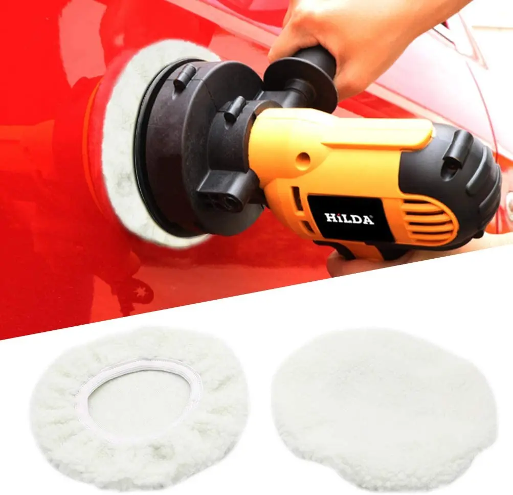 5-6 Inch Woollen Waxing Pads Buffer Pad Cover Polishing Bonnet For Car Waxing,Cleaning