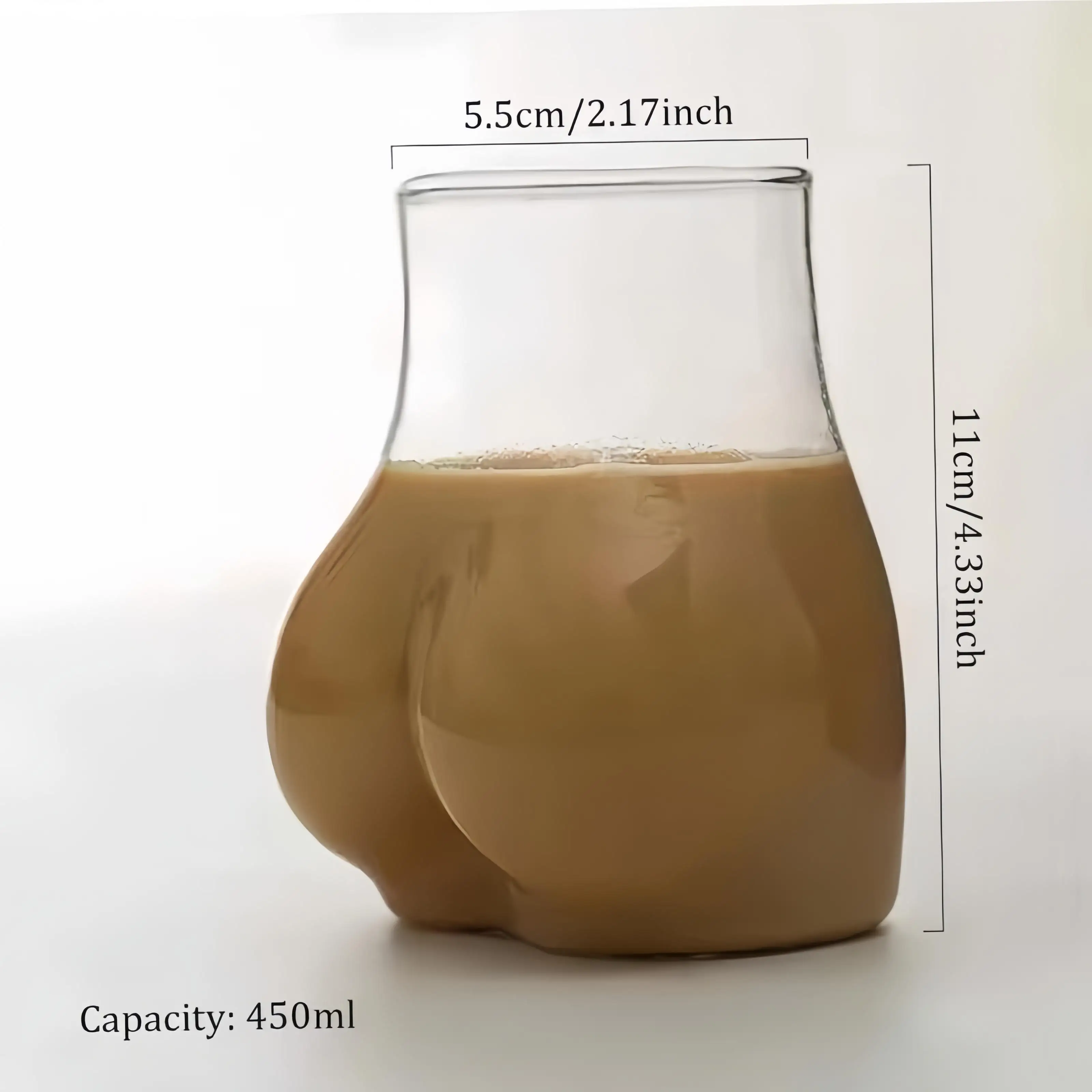 New style Creative Personalized Glass Mug Cute Sexy High Boron Silicon Butt Mug glass designs bottles