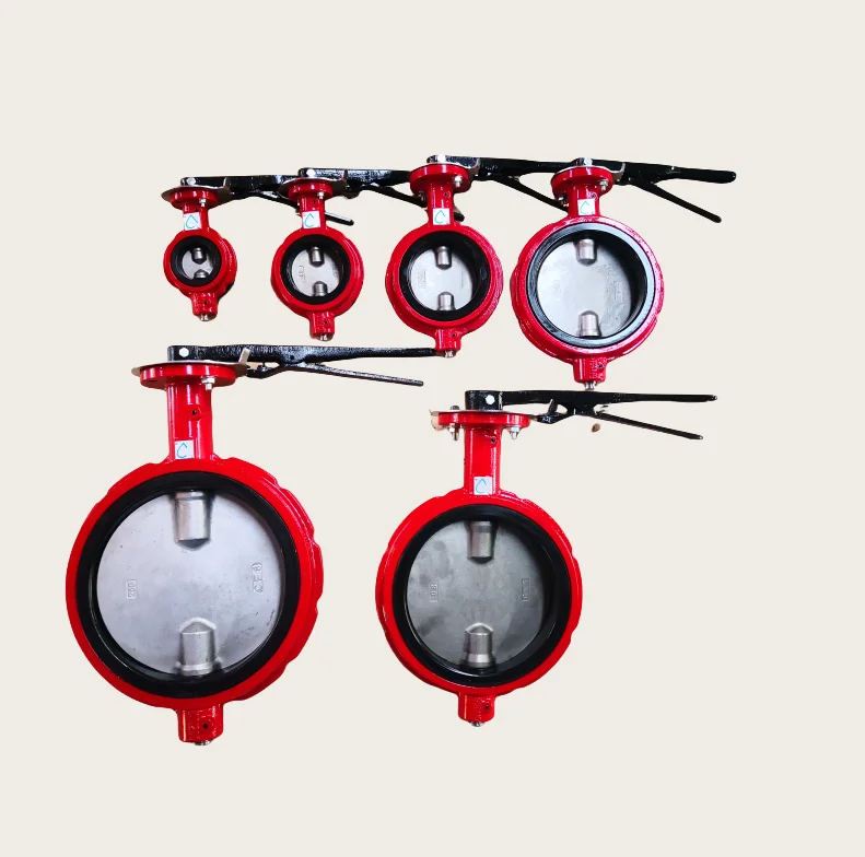 6 Inch ANSI CL150/ANSI125 Ductile Iron Ggg50 Red Color Wafer Type Butterfly Valve Suitable for American Market