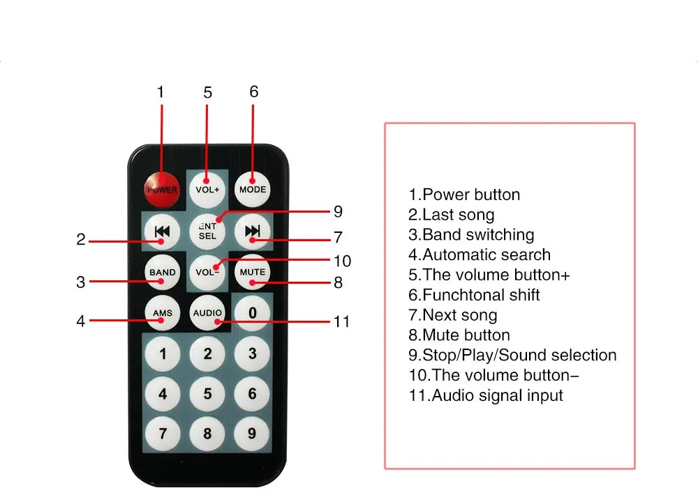 Universal Auto Radio MP4 MP5 Player Remote Control 7 inch 2 Din Car Radio with BT